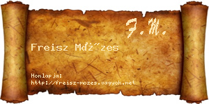 Freisz Mózes névjegykártya